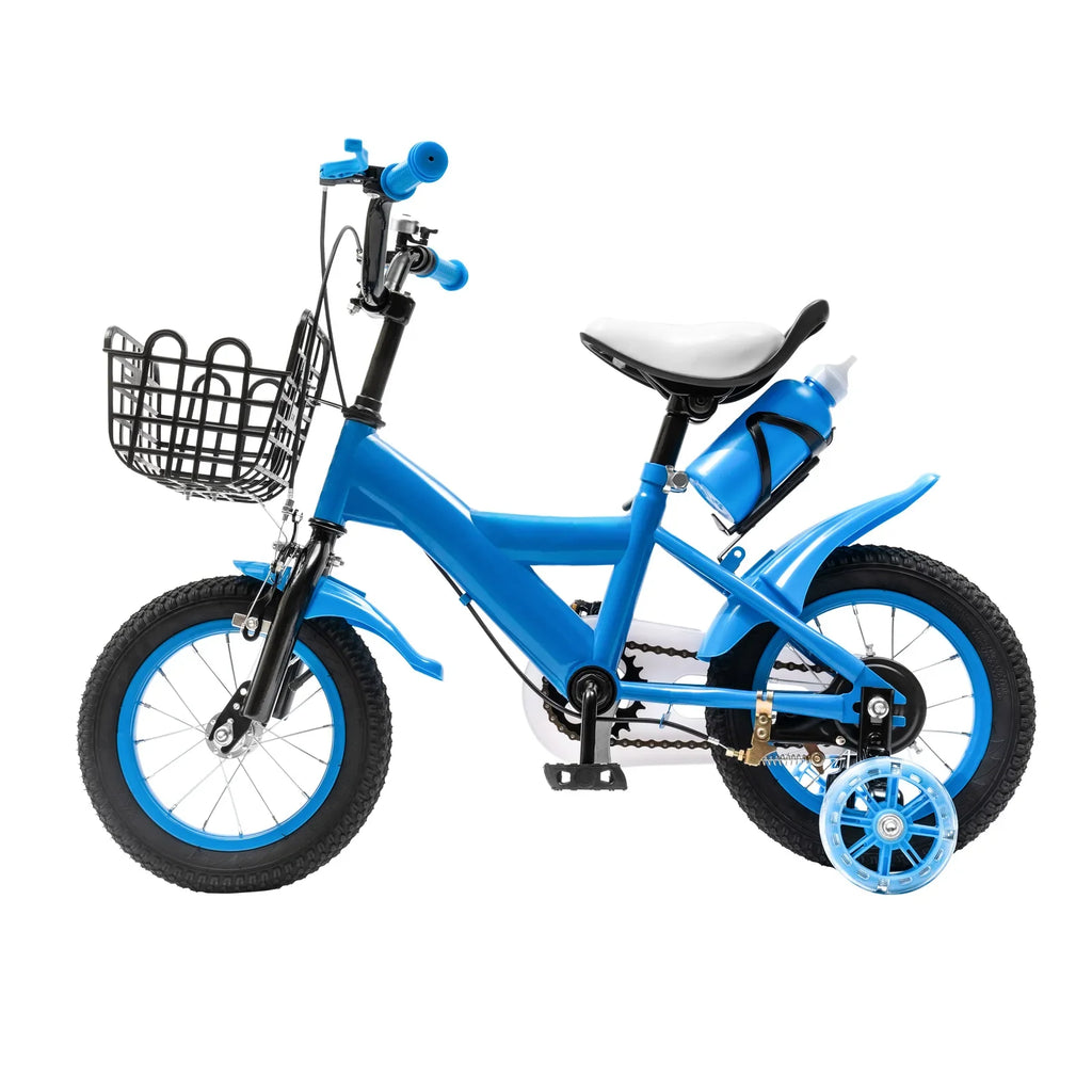 Carbon Steel Indoor Outdoor Kids Bike with Training Wheels, 12-Inch Bicycle for Children, Perfect Gift for Active Play