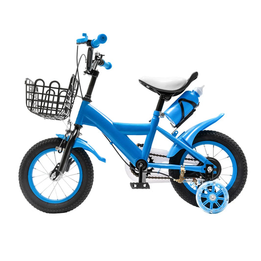 Carbon Steel Indoor Outdoor Kids Bike with Training Wheels, 12-Inch Bicycle for Children, Perfect Gift for Active Play