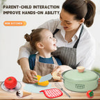 Montessori Kitchen Tools Toy Set | Children's Kitchen Includes Cookware, Fruit Bowl & Soup Ladle for Creative Play and Learning Experience