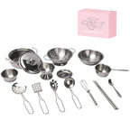 Montessori Kitchen Tools Toy Set | Children's Kitchen Includes Cookware, Fruit Bowl & Soup Ladle for Creative Play and Learning Experience