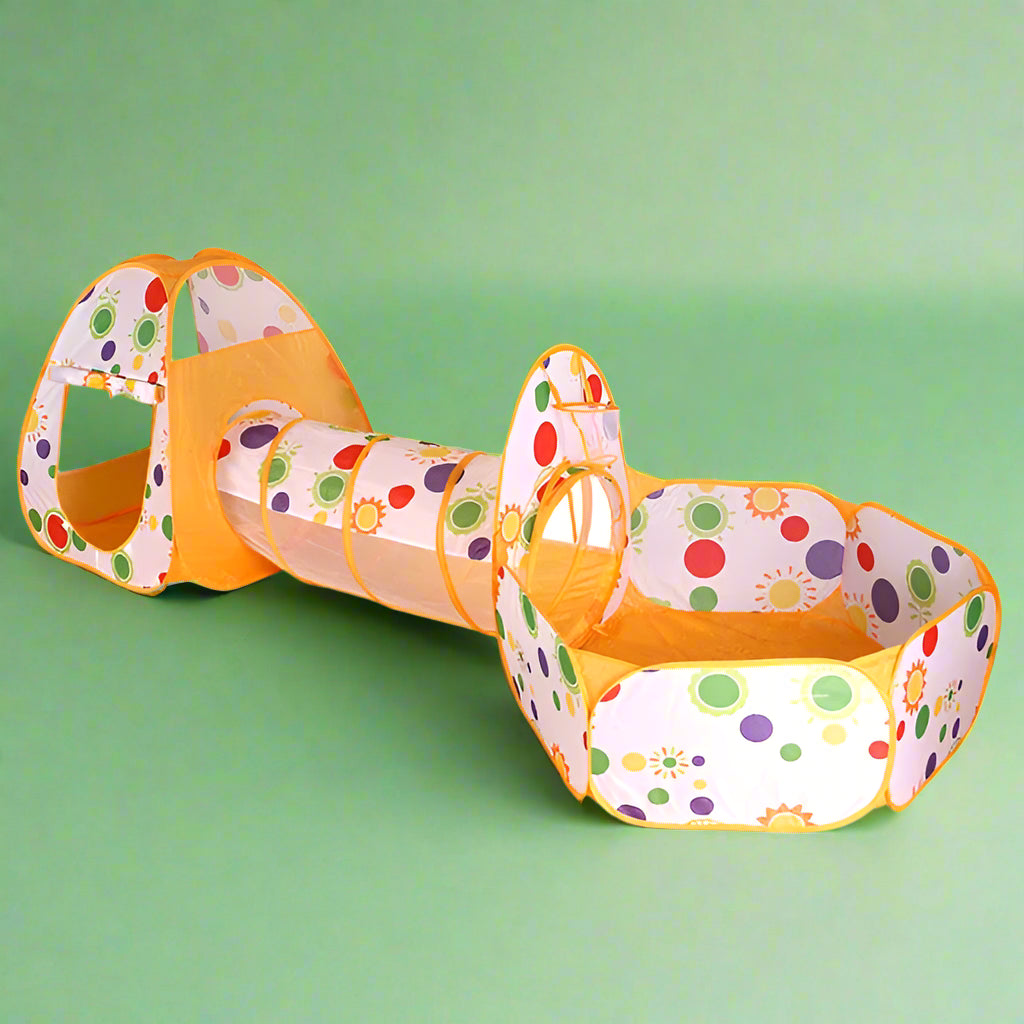 3-in-1 Portable Baby Ball Pit Playpen with Crawling Tunnel for Kids - Indoor/Outdoor Playground Tent and Ball Pool