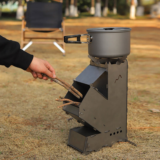 Portable Outdoor Rocket Wood Burning Stove | Lightweight, Efficient & Ideal for Camping and Backyard Gatherings