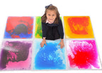 Liquid Floor Tiles - 50cm x 50cm Square Tiles - Set of 6 for Modern Home Flooring & Interior Design