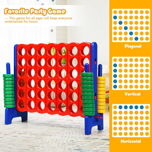 Jumbo 4-to-Score Giant Game Set | Durable, Lightweight & Ideal for Family Game - Indoor and Outdoor Fun