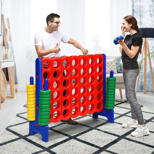Jumbo 4-to-Score Giant Game Set | Durable, Lightweight & Ideal for Family Game - Indoor and Outdoor Fun