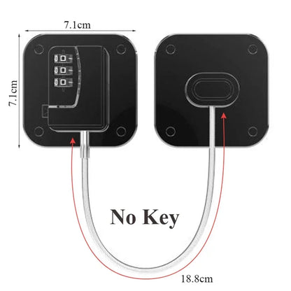 Child Safety Lock for Cabinets & Fridge - Stainless Steel Cable Protection for Kids & Baby Home Security
