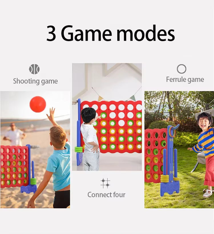 Jumbo 4-to-Score Giant Game Set | Durable, Lightweight & Ideal for Family Game - Indoor and Outdoor Fun