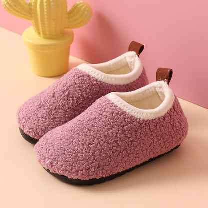 Children's Non-Slip Slippers | Warm Wool Lining & Safe for Home Use, Ideal for Ages 1-7