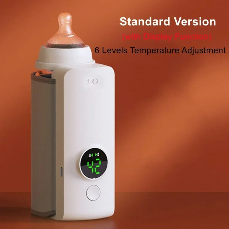 Portable Baby Bottle Warmer with Temperature Control - Ideal for Feeding on the Go, Adjustable Heat Settings, Compact Design for Travel
