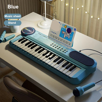 Multifunctional 37-Key Kinderpiano Keyboard with Microphone - Educational Electronic Piano Toy for Kids