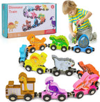 Montessori Magnetic Wooden Train Set for Kids - Educational Animal Sorting Toy for Early Learning and Cognitive Development
