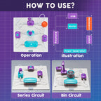 DIY Electronics Exploration Kit for Kids - 150+ Science Projects & Physics Experiments Circuit Board Educational Toy for Ages 6+