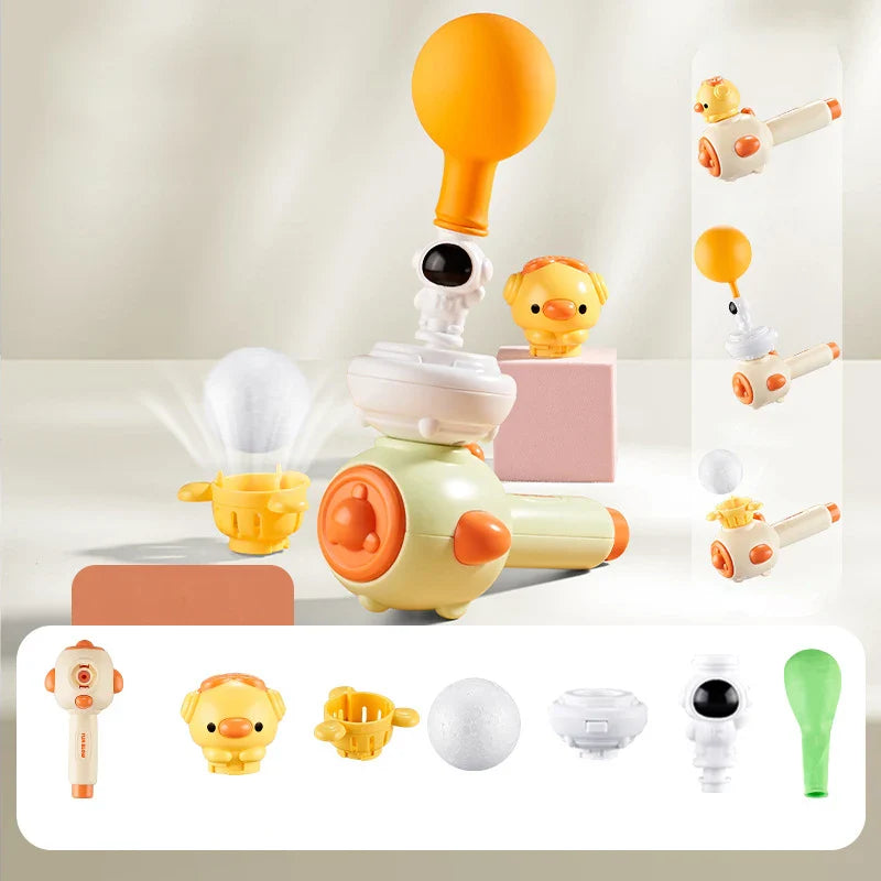 Montessori Sensory Toy for Babies - Whistle Ball Blowing Floating Blow Pipe Balls for Fine Motor Skills Development