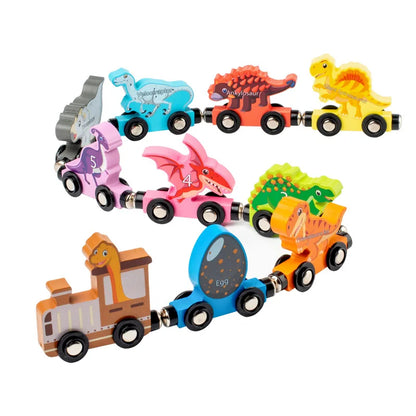 Montessori Magnetic Wooden Train Set for Kids - Educational Animal Sorting Toy for Early Learning and Cognitive Development