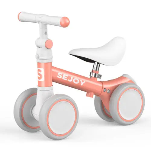 Baby Balance Bike for Toddlers - 4-Wheel Walker Bicycle Toy for Kids Ages 1-3 - Perfect Birthday Gift for Boys & Girls in 3 Colors