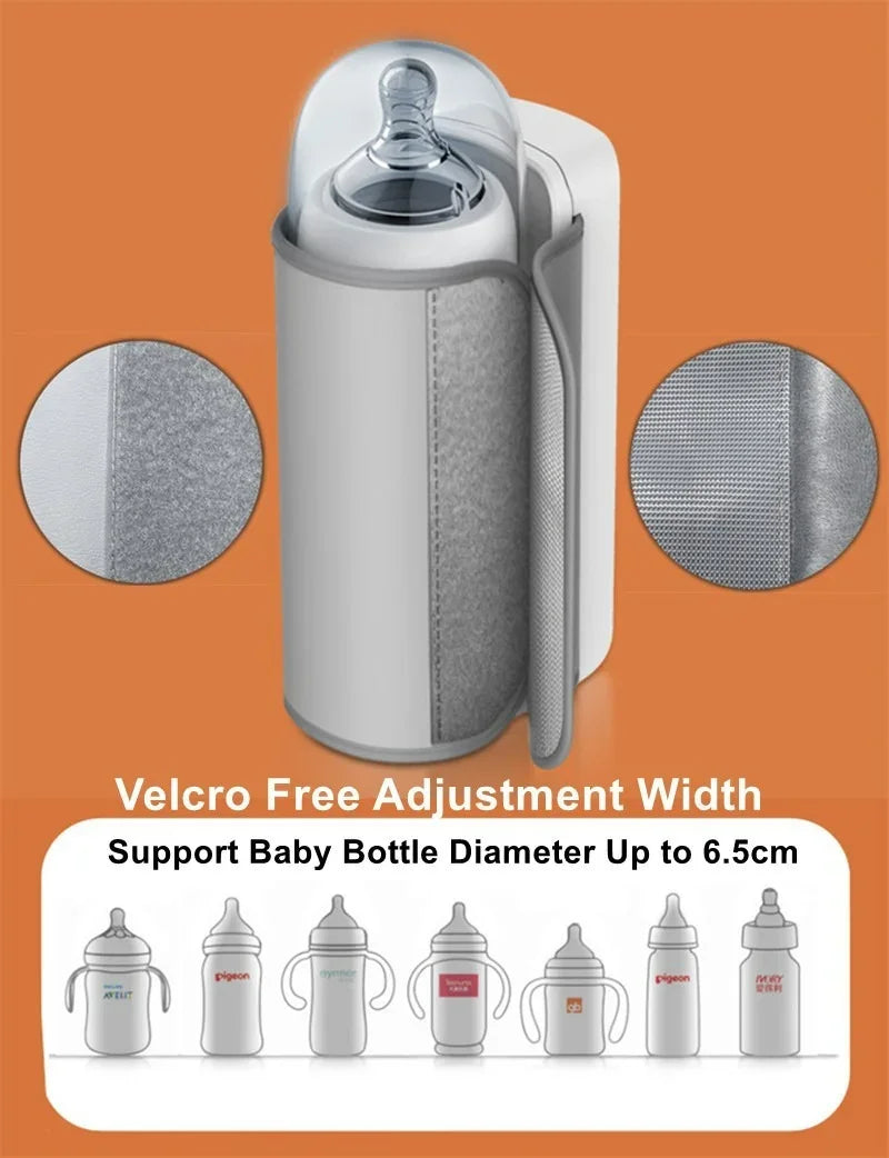 Portable Baby Bottle Warmer with Temperature Control - Ideal for Feeding on the Go, Adjustable Heat Settings, Compact Design for Travel