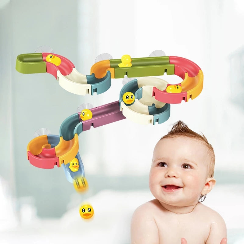 Duck & Slide Bath Toy - Fun and Educational Bath Toy for Toddlers with Duckling Slide