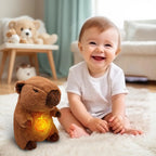 Breathing Plush Capybara Toy | Soothing Night Light & Music for Stress Relief and Relaxation