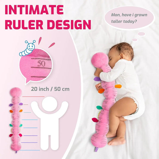 Sensory Plush Caterpillar Toy | Soft, Colorful Rattle & Music for Baby's Sensory Development and Playtime