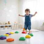 Sensory Stepping Stones for Kids – Autism Balance Toys, Rainbow Foam Play Stones for Toddlers