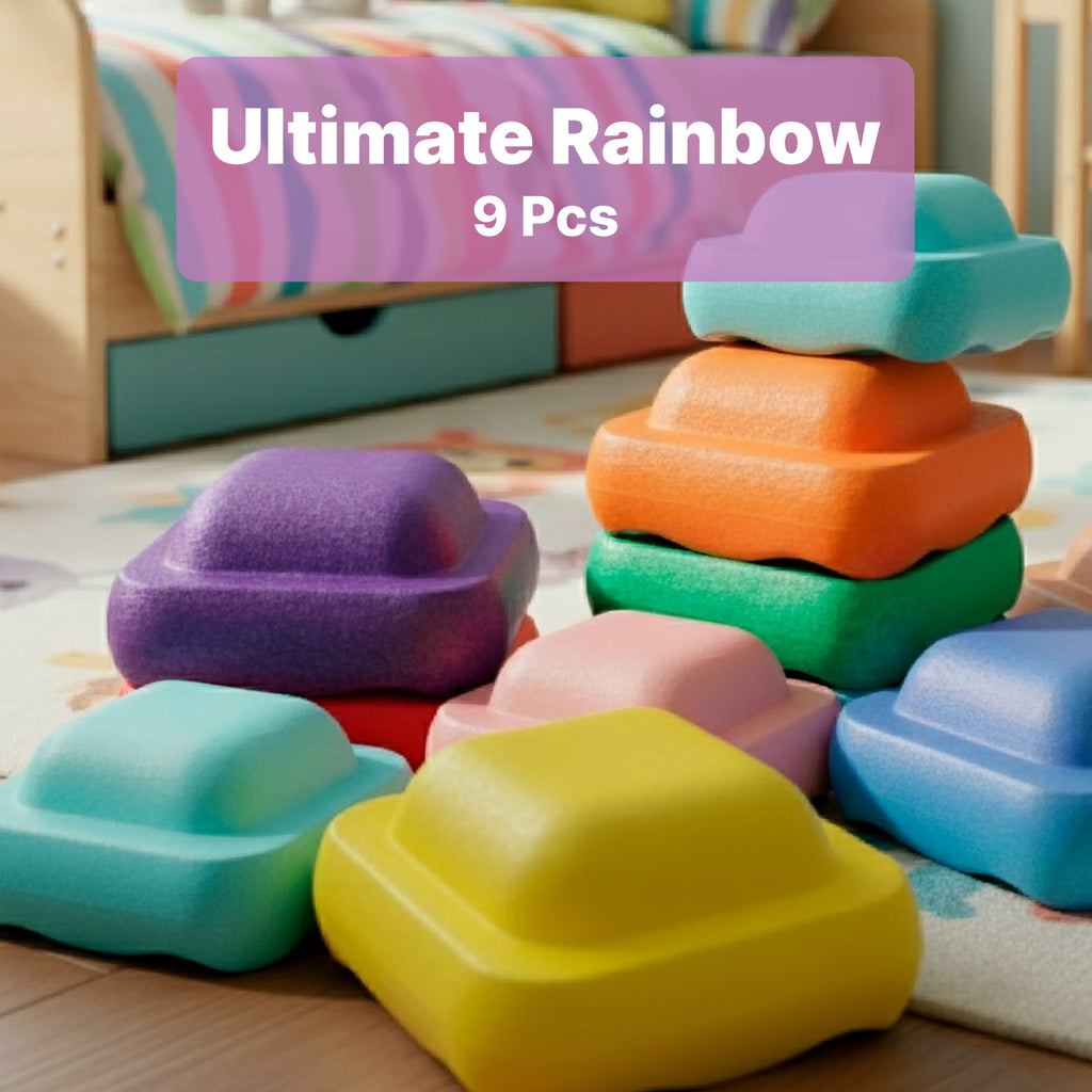 Sensory Stepping Stones for Kids – Autism Balance Toys, Rainbow Foam Play Stones for Toddlers