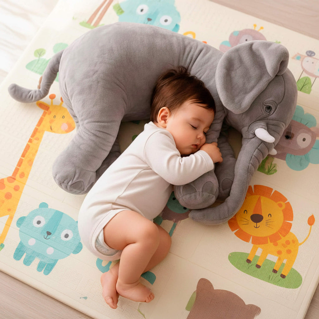 Soft Elephant Cuddle Pillow | Soft, Lightweight & Ideal for Babies and Kids' Naptime and Playtime