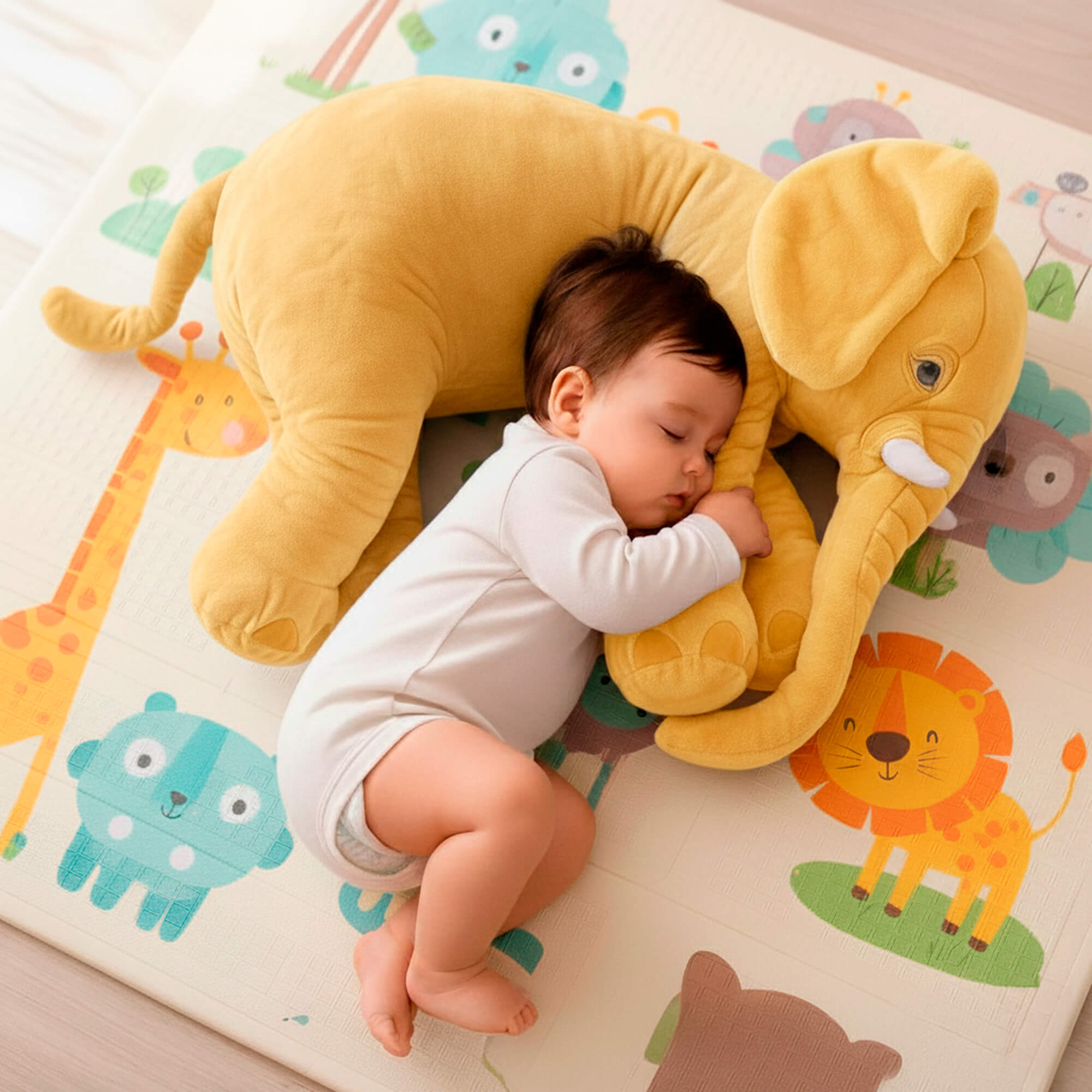 Soft Elephant Cuddle Pillow | Soft, Lightweight & Ideal for Babies and Kids' Naptime and Playtime