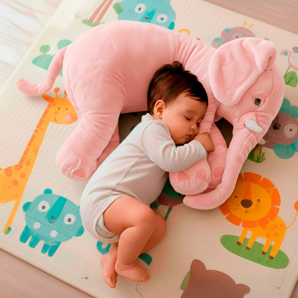 Soft Elephant Cuddle Pillow | Soft, Lightweight & Ideal for Babies and Kids' Naptime and Playtime