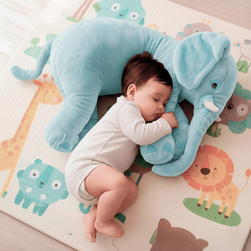 Soft Elephant Cuddle Pillow | Soft, Lightweight & Ideal for Babies and Kids' Naptime and Playtime