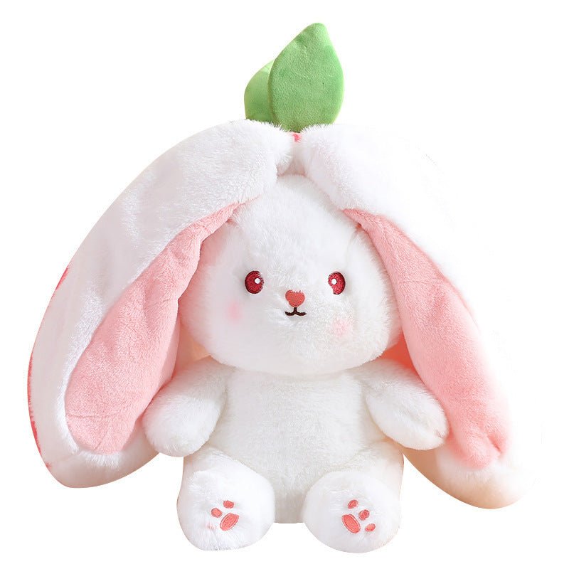 2-in-1 Plush Toy | Super Soft, Hypoallergenic Strawberry Bunny for Kids' Imaginative Play and Cuddles