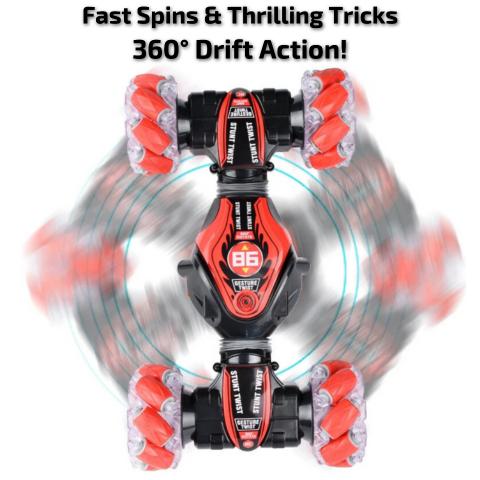 RC StuntTwist Action Car | Gesture-Controlled, All-Terrain Fun for Kids Aged 7+ and Family Adventures