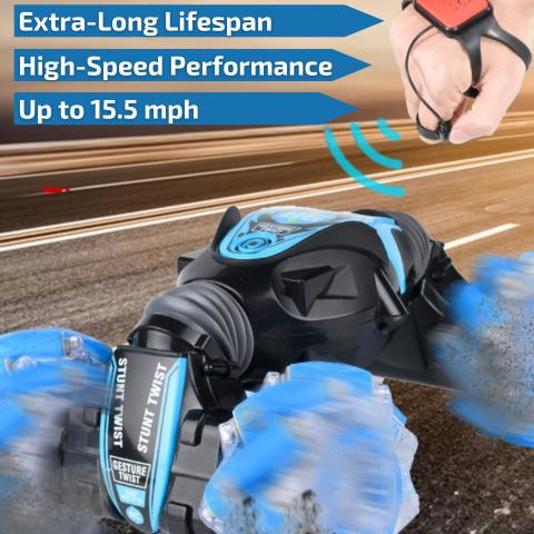RC StuntTwist Action Car | Gesture-Controlled, All-Terrain Fun for Kids Aged 7+ and Family Adventures