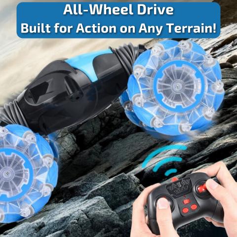RC StuntTwist Action Car | Gesture-Controlled, All-Terrain Fun for Kids Aged 7+ and Family Adventures