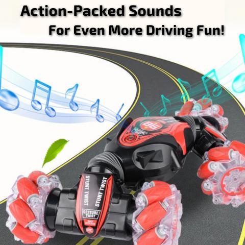 RC StuntTwist Action Car | Gesture-Controlled, All-Terrain Fun for Kids Aged 7+ and Family Adventures