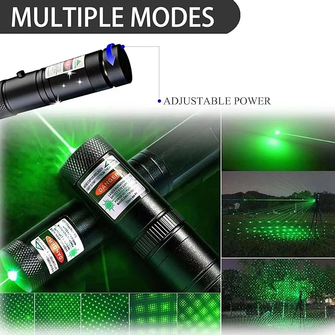 Long Range Green Laser Pointer | 5000 Metres High Power Tactical Flashlight for Outdoor Use