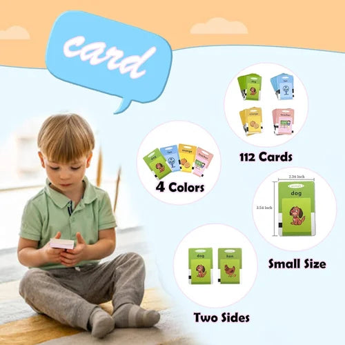 Interactive Flashcards for Kids | Educational Toys - Language Skill Development & Vocabulary Building for Independent Play