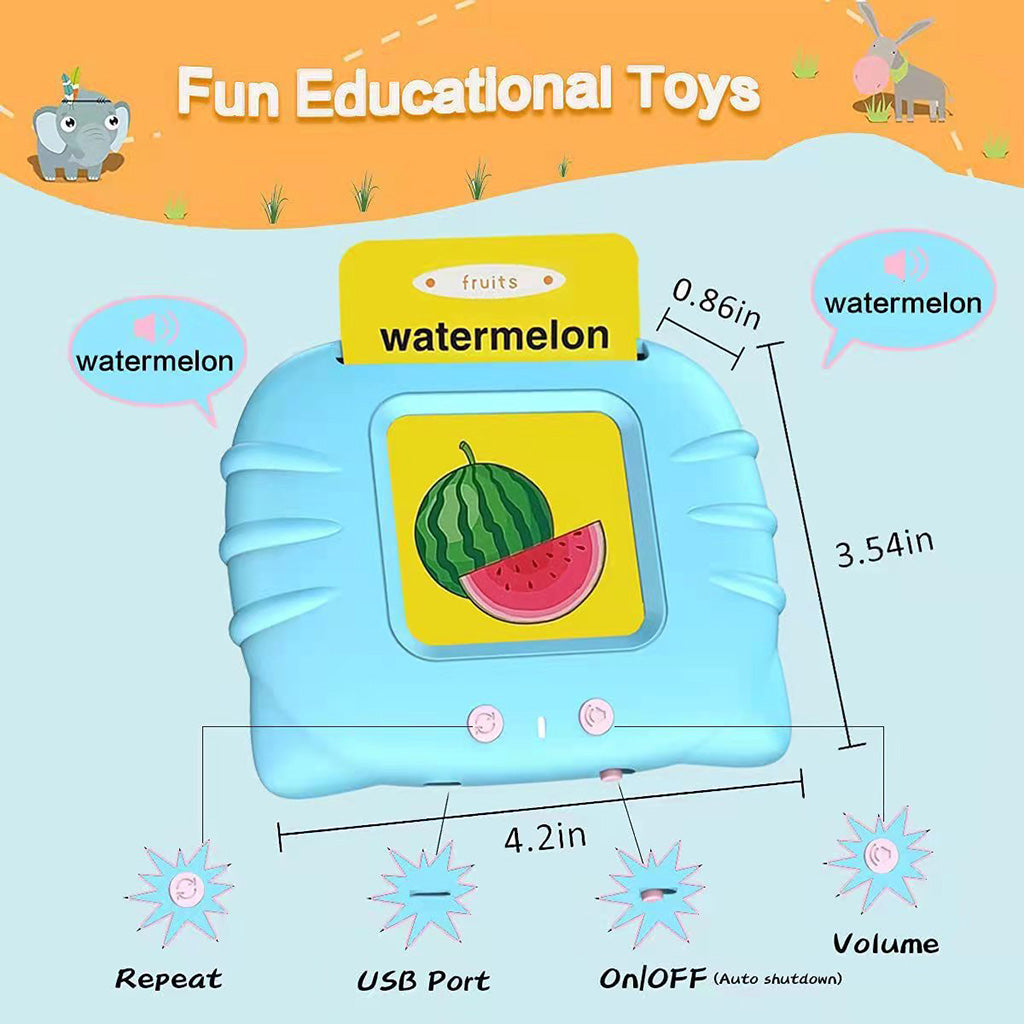 Interactive Flashcards for Kids | Educational Toys - Language Skill Development & Vocabulary Building for Independent Play