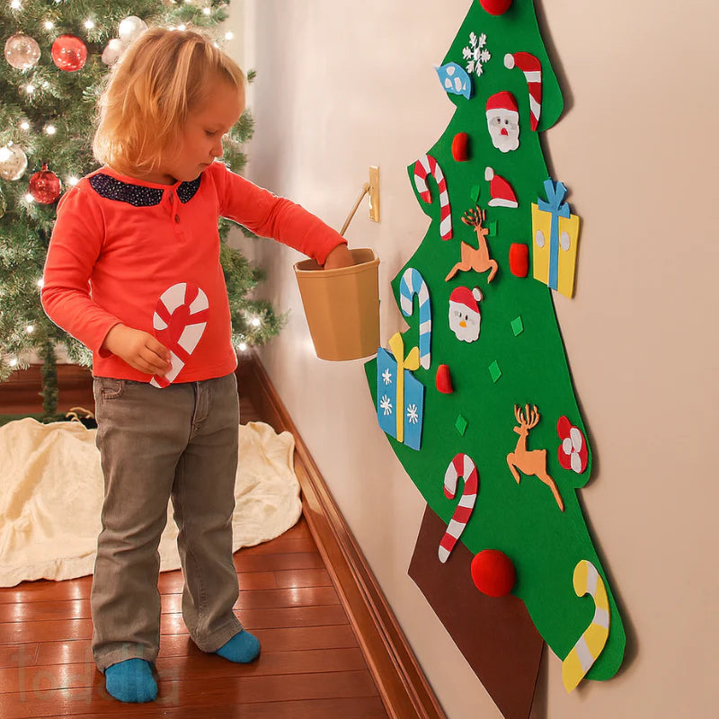Montessori Chrismas Tree For Kids With Lights - Interactive Wall Toy For Toddlers