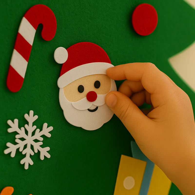 Montessori Chrismas Tree For Kids With Lights - Interactive Wall Toy For Toddlers