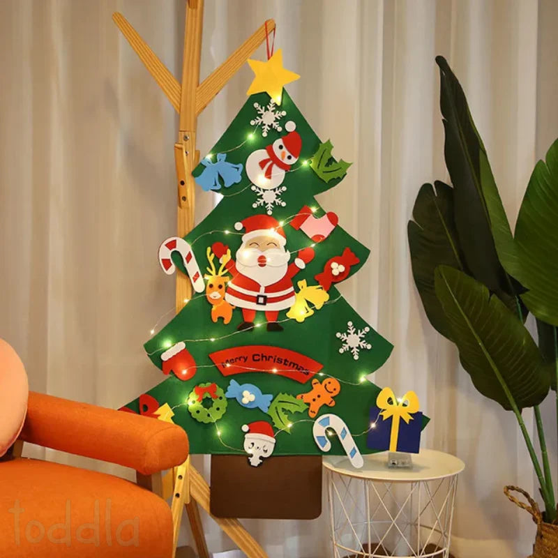 Montessori Chrismas Tree For Kids With Lights - Interactive Wall Toy For Toddlers