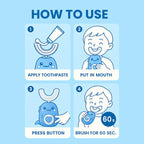 U-Shaped Electric Toothbrush for Kids | Hands-Free, Sonic Cleaning & Adjustable Modes for Fun Dental Care