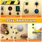 Toddlers Wooden Busy Board | Interactive, Safe & Engaging Activity Toy for Early Development and Exploration