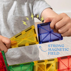Magnetic Building Blocks Set for Kids - Educational STEM Toys - Creative Construction Play - 100 Pieces - Safe Non-Toxic Materials