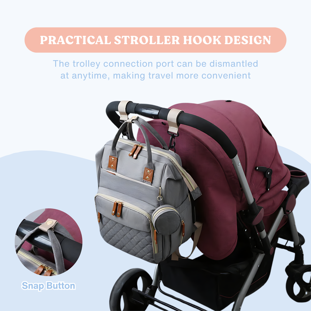 Diaper Bag | Waterproof, Multi-Pocket Design for Moms on the Go