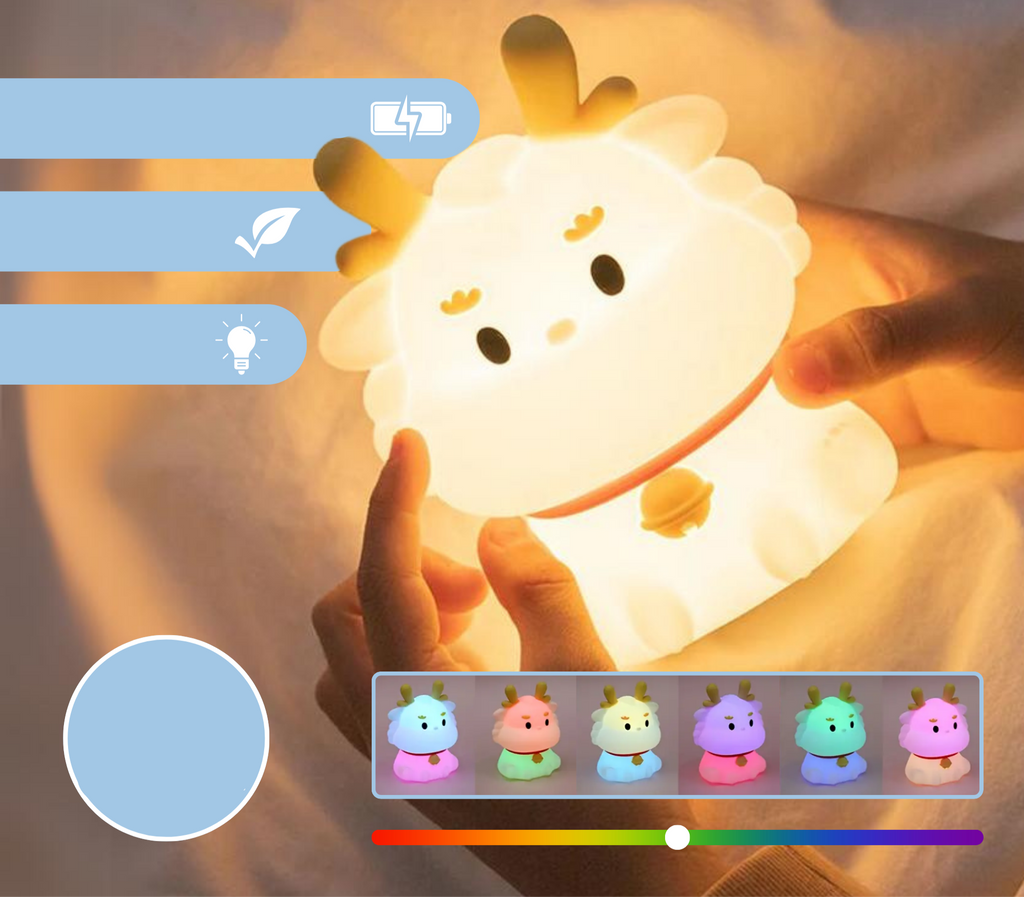 LED Nightlight for Kids - Soft Glow Baby Night Light with Adjustable Brightness for Nursery, Bedroom & Toddler Sleep Aid