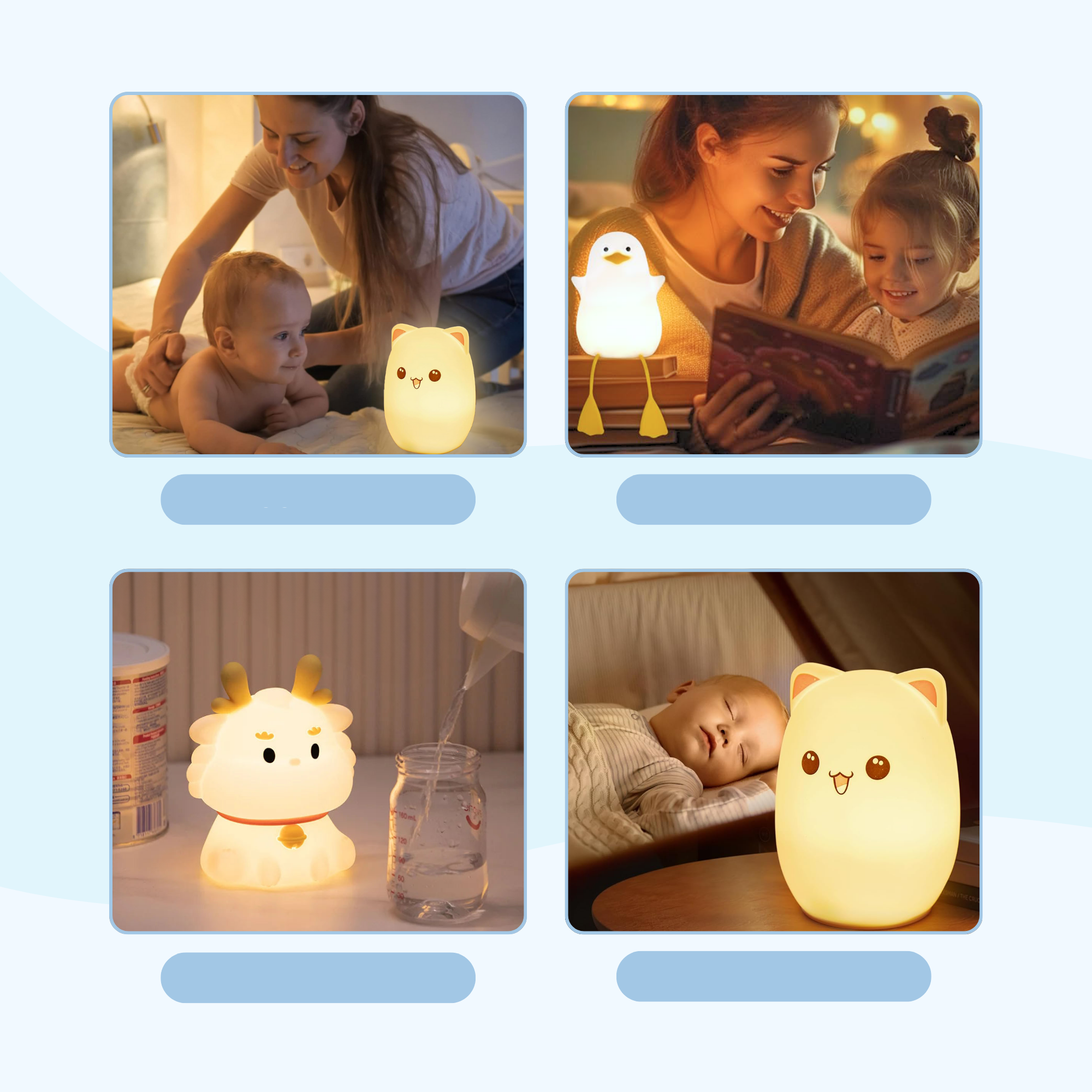 LED Nightlight for Kids - Soft Glow Baby Night Light with Adjustable Brightness for Nursery, Bedroom & Toddler Sleep Aid
