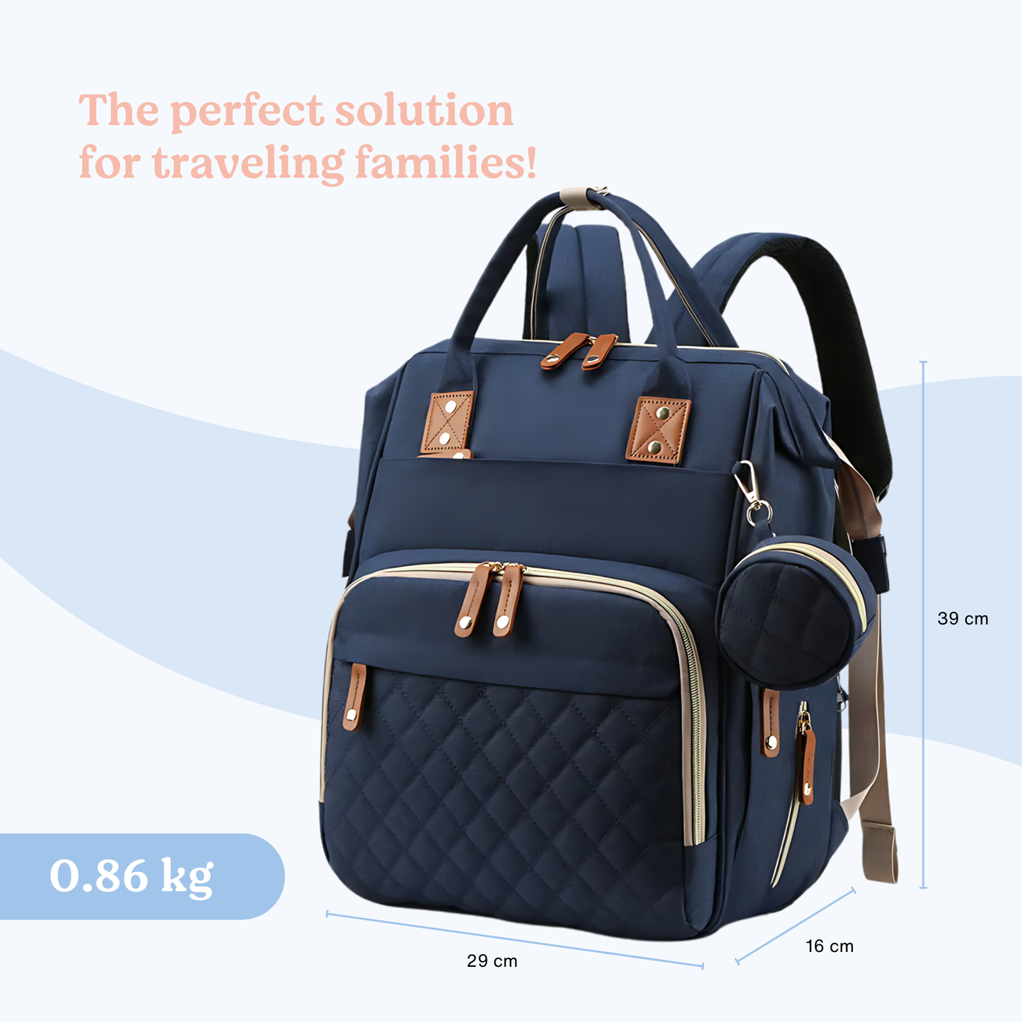 Diaper Bag | Waterproof, Multi-Pocket Design for Moms on the Go