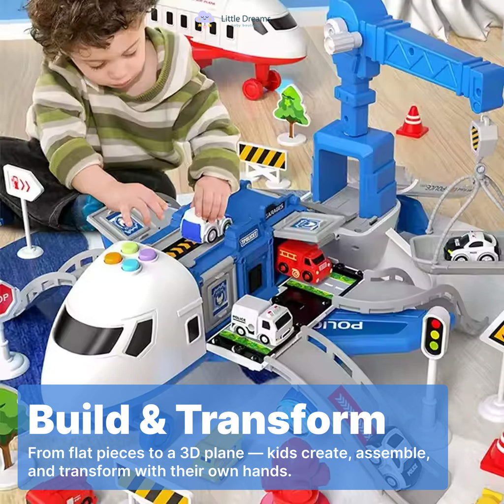 Transformative DIY Plane Toy | Boosts Creativity, Problem Solving & Engaging Educational Content for Kids Aged 3-5+ Years