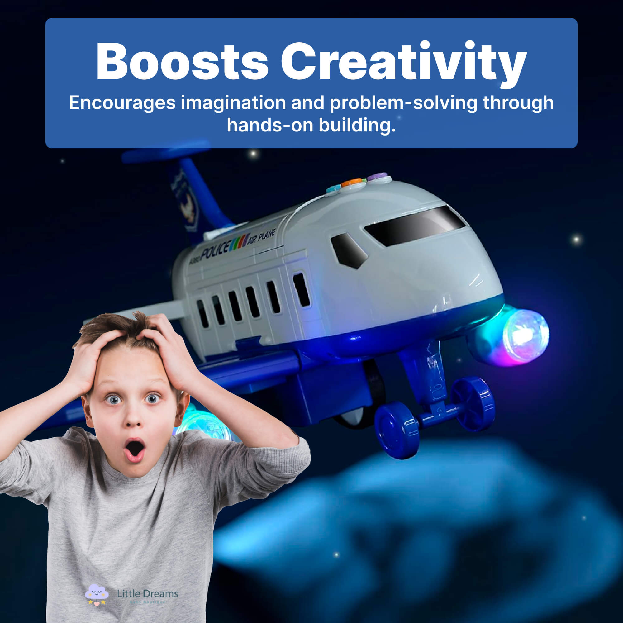 Transformative DIY Plane Toy | Boosts Creativity, Problem Solving & Engaging Educational Content for Kids Aged 3-5+ Years