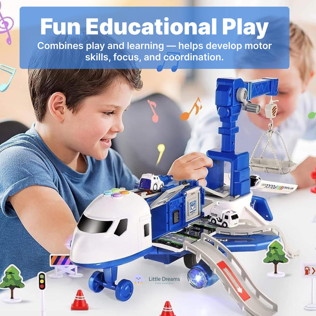 Transformative DIY Plane Toy | Boosts Creativity, Problem Solving & Engaging Educational Content for Kids Aged 3-5+ Years